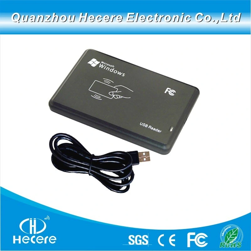 Factory Supply International Standard Protocols USB 13.56MHz Hf RFID Smart Card Reader