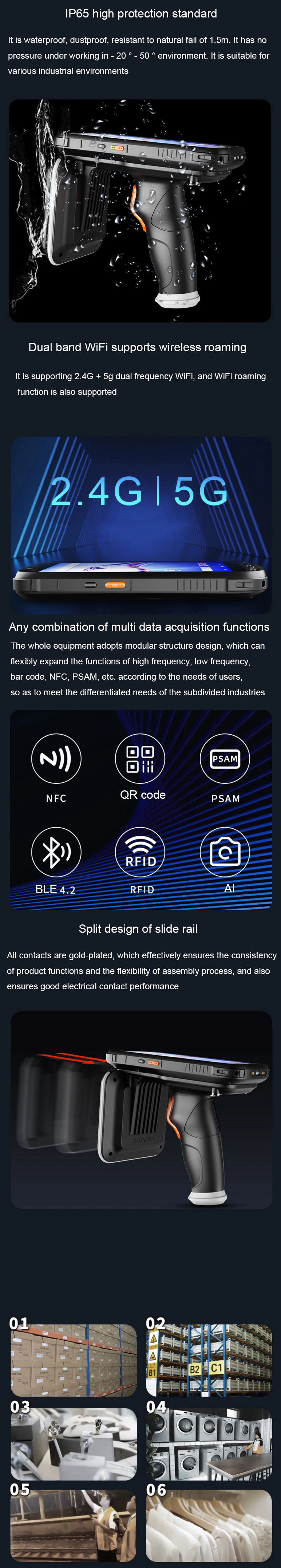 Handheld Mobile PDA Barcode Android RFID UHF RFID Reader Arduino